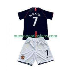 Camiseta de Fútbol Manchester United Cristiano Ronaldo 7 2007 Retro Niño Exterior 2008 Manga Corta