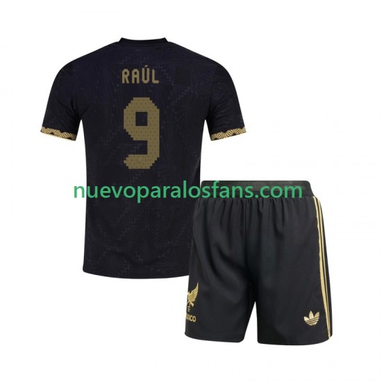 Camiseta de Fútbol México Raul Jimenez 9 Gold Cup Niño Casa 2025 Manga Corta