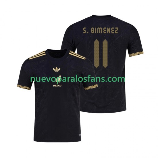 Camiseta de Fútbol México Santiago Gimenez 11 Gold Cup Hombre Casa 2025 Manga Corta