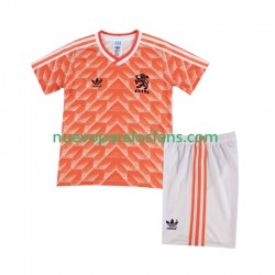 Camiseta de Fútbol Países Bajos 1988 Retro Niño Casa Manga Corta
