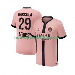 Camiseta de Fútbol Paris Saint-Germain Bradley Barcola 29 Hombre Tercera 2024-2025 Manga Corta