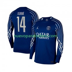 Camiseta de Fútbol Paris Saint-Germain Desire Doue 14 Hombre Cuarto 2024-2025 Manga Larga