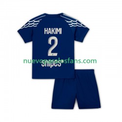 Camiseta de Fútbol Paris Saint-Germain Hakimi 2 Niño Cuarto 2024-2025 Manga Corta