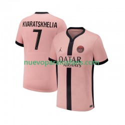 Camiseta de Fútbol Paris Saint-Germain Khvicha Kvaratskhelia 7 Hombre Tercera 2024-2025 Manga Corta