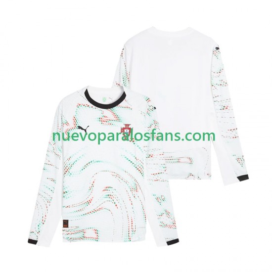 Camiseta de Fútbol Portugal Hombre Exterior 2025 Manga Larga