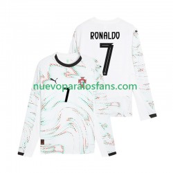 Camiseta de Fútbol Portugal Cristiano Ronaldo 7 Hombre Exterior 2025 Manga Larga