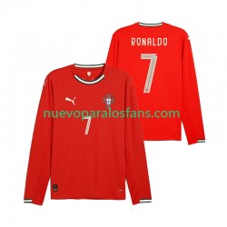 Camiseta de Fútbol Portugal Cristiano Ronaldo 7 Hombre Casa 2025 Manga Larga