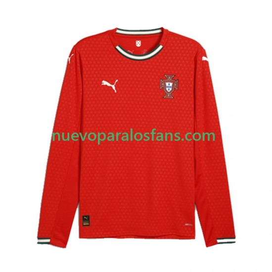 Camiseta de Fútbol Portugal Hombre Casa 2025 Manga Larga