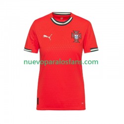 Camiseta de Fútbol Portugal Mujer Casa 2025 Manga Corta