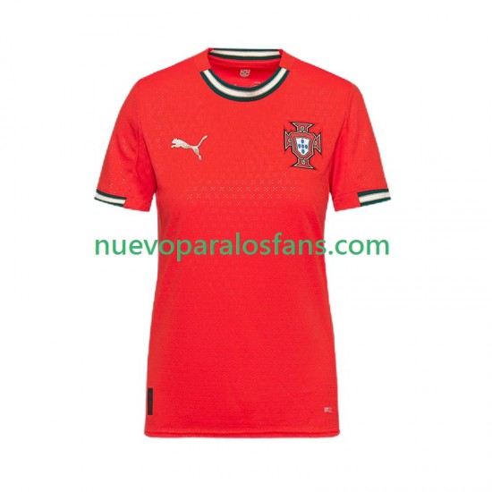 Camiseta de Fútbol Portugal Mujer Casa 2025 Manga Corta