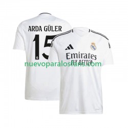 Camiseta de Fútbol Real Madrid ARDA GuLER 15 Hombre Casa 2024-2025 Manga Corta