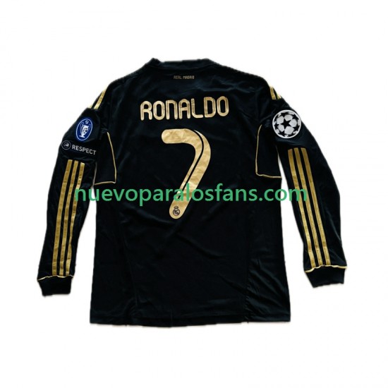 Camiseta de Fútbol Real Madrid Cristiano Ronaldo 7 -2012 Hombre Exterior 2011 Manga Larga