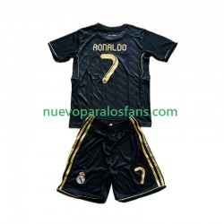 Camiseta de Fútbol Real Madrid Cristiano Ronaldo 7 2012 Retro Niño Exterior 2011 Manga Corta