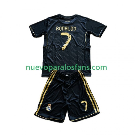 Camiseta de Fútbol Real Madrid Cristiano Ronaldo 7 2012 Retro Niño Exterior 2011 Manga Corta