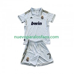 Camiseta de Fútbol Real Madrid Cristiano Ronaldo 7 2012 Retro Niño Casa 2011 Manga Corta