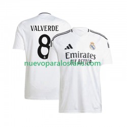 Camiseta de Fútbol Real Madrid Federico Valverde 8 Hombre Casa 2024-2025 Manga Corta