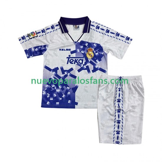 Camiseta de Fútbol Real Madrid 1996 1997 Retro Niño Tercera Manga Corta