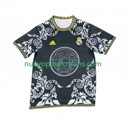Camiseta de Fútbol Real Madrid Versace Black Edition Hombre Casa 2024-2025 Manga Corta