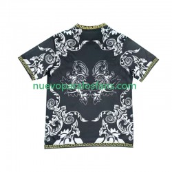 Camiseta de Fútbol Real Madrid Versace Black Edition Hombre Casa 2024-2025 Manga Corta