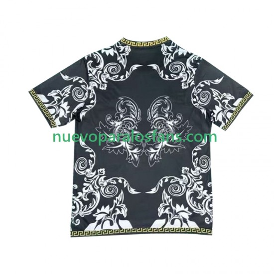 Camiseta de Fútbol Real Madrid Versace Black Edition Hombre Casa 2024-2025 Manga Corta