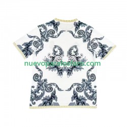 Camiseta de Fútbol Real Madrid Versace White Edition Hombre Casa 2024-2025 Manga Corta