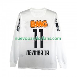 Camiseta de Fútbol Santos FC Neymar JR 11 2012 Retro Hombre Casa 2011 Manga Larga