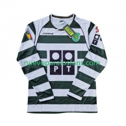 Camiseta de Fútbol Sporting CP 2001 2003 Retro Hombre Casa Manga Larga