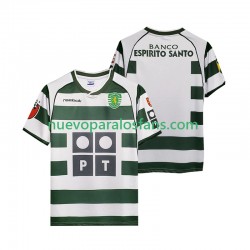 Camiseta de Fútbol Sporting CP 2001 2003 Retro Hombre Casa Manga Corta