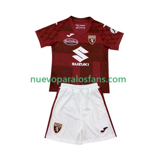 Camiseta de Fútbol Torino Niño Casa 2024-2025 Manga Corta