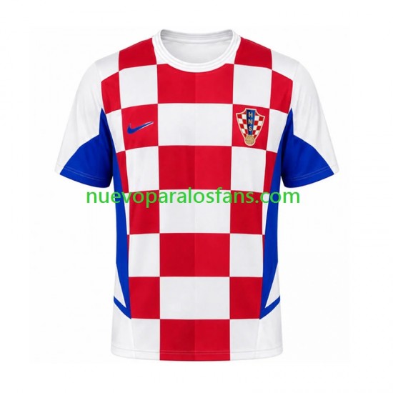 Camiseta de Fútbol Croacia Retro Hombre Casa 2002 Manga Corta