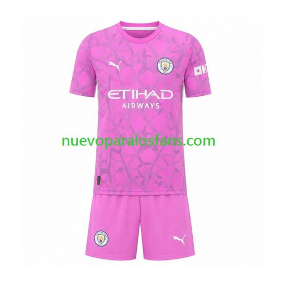Camiseta de Fútbol Manchester City Portero Niño Exterior 2026-2027 Manga Corta