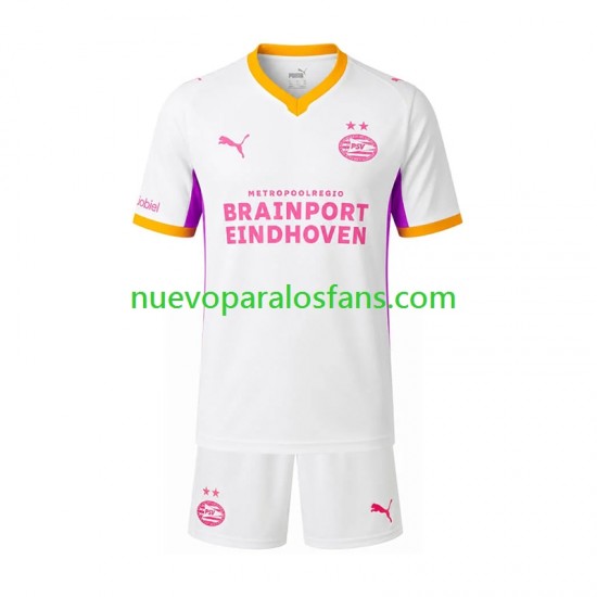 Camiseta de Fútbol PSV Eindhoven Niño Exterior 2026-2027 Manga Corta