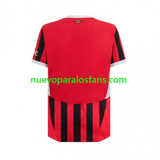 Camiseta de Fútbol AC Milan Hombre Casa 2024-2025 Manga Corta