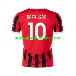 Camiseta de Fútbol AC Milan RAFA LEAO 10 Hombre Casa 2024-2025 Manga Corta