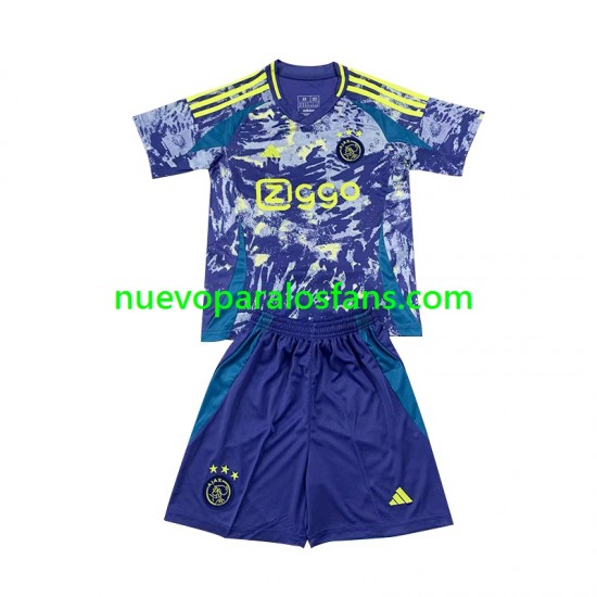 Camiseta de Fútbol AFC Ajax Niño Exterior 2024-2025 Manga Corta