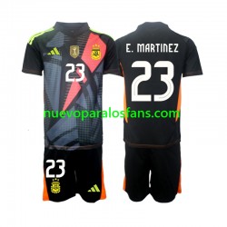 Camiseta de Fútbol Argentina Emiliano Martinez 23 Portero Niño Casa 2024 Manga Corta