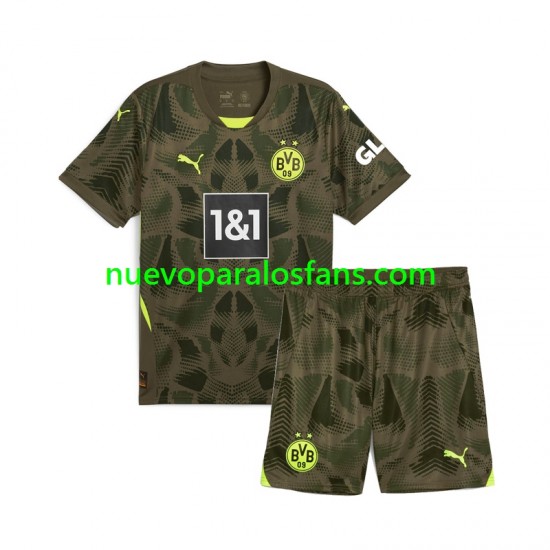 Camiseta de Fútbol Borussia Dortmund Portero Niño Casa 2024-2025 Manga Corta