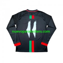 Camiseta de Fútbol Club Deportivo Palestino Center Stripre Hombre Casa 2024-2025 Manga Larga