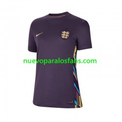 Camiseta de Fútbol Inglaterra Mujer Exterior Euro 2024 Manga Corta