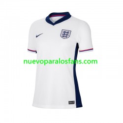 Camiseta de Fútbol Inglaterra Mujer Casa Euro 2024 Manga Corta