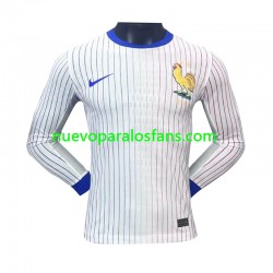 Camiseta de Fútbol Francia Hombre Exterior Euro 2024 Manga Larga