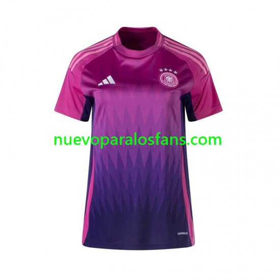 Camiseta de Fútbol Alemania Mujer Exterior Euro 2024 Manga Corta