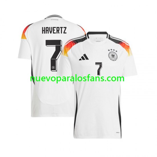 Camiseta de Fútbol Alemania Havertz 7 Hombre Casa Euro 2024 Manga Corta