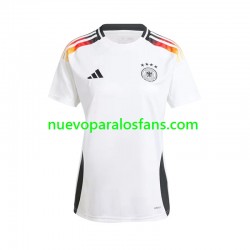 Camiseta de Fútbol Alemania Mujer Casa Euro 2024 Manga Corta