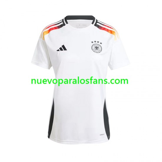 Camiseta de Fútbol Alemania Mujer Casa Euro 2024 Manga Corta