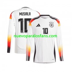 Camiseta de Fútbol Alemania Jamal Musiala 10 Hombre Casa Euro 2024 Manga Larga