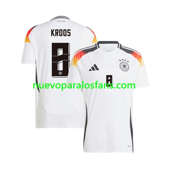 Camiseta de Fútbol Alemania Toni Kroos 8 Hombre Casa Euro 2024 Manga Corta