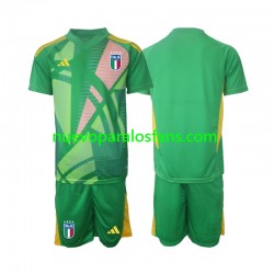 Camiseta de Fútbol Italia Portero Niño Exterior Euro 2024 Manga Corta