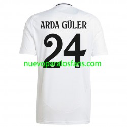 Camiseta de Fútbol Real Madrid ARDA GULER 24 Hombre Casa 2024-2025 Manga Corta
