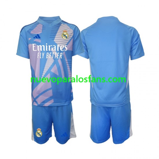 Camiseta de Fútbol Real Madrid Portero Niño Casa 2024-2025 Manga Corta
